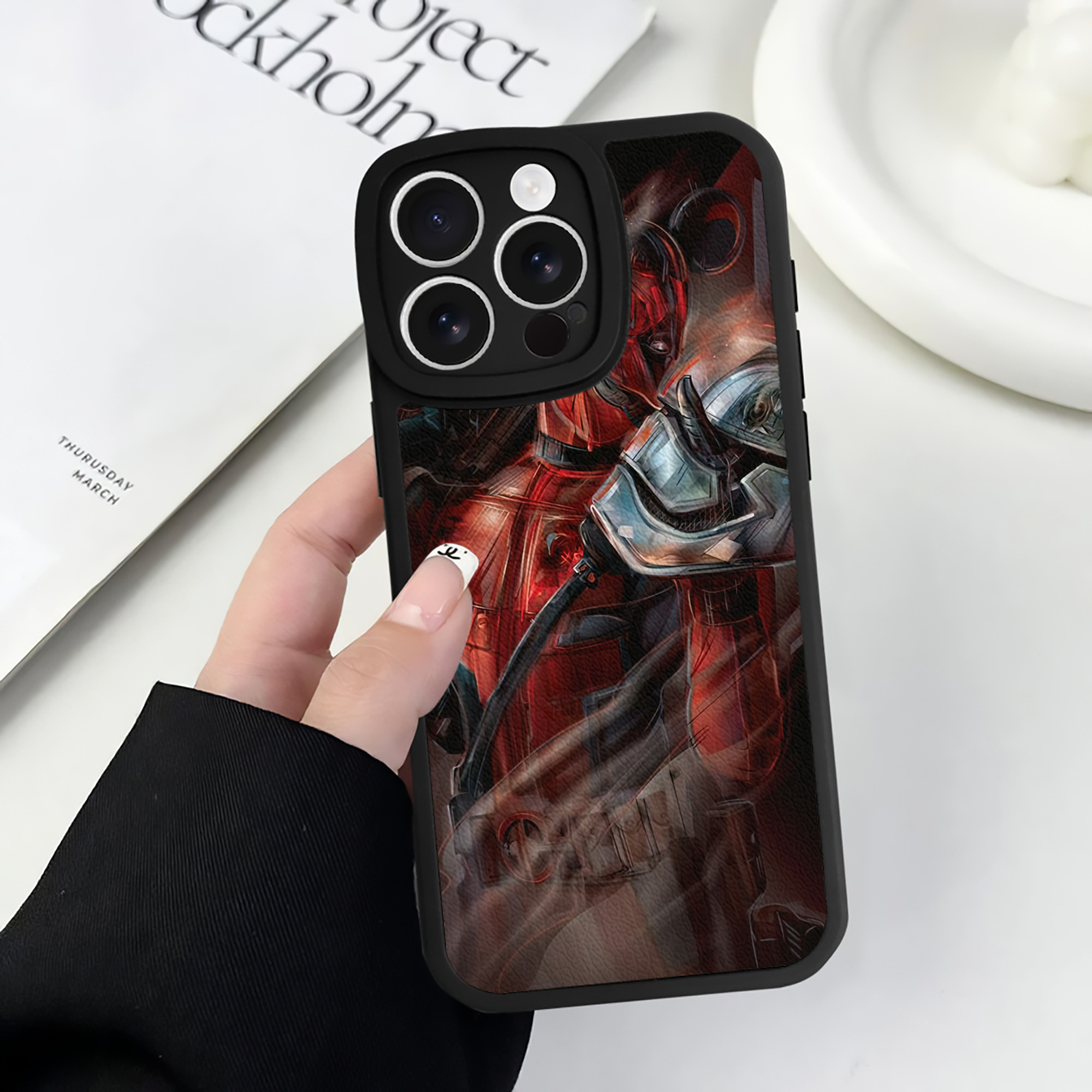 （画像用） Deadpool デッドプール 【iPhone 16シリーズ対応】シリコンスマホケース（レザー調） 材質：シリコン